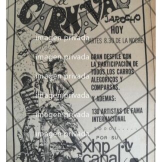 AFICHE RETRO DEL CARNAVAL DE VERACRUZ 1969