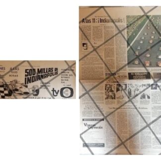 AFICHE RETRO 500 MILLAS DE INDIANAPOLIS 1969