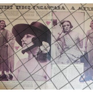 AFICHE ANTIGUO, LA TIPLE MERCEDES SEROS EN MEXICO 1925