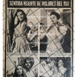 AFICHE ANTIGUO. MUERE DOLORES DEL RIO 1983