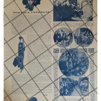 AFICHE ANTIGUO. LA BAILARINA TORTOLA VALENCIA 1917 etc