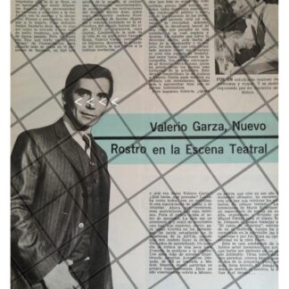 AFICHE ANTIGUO EL ACTOR VALERIO GARZA Y SUS INICIOS 1969