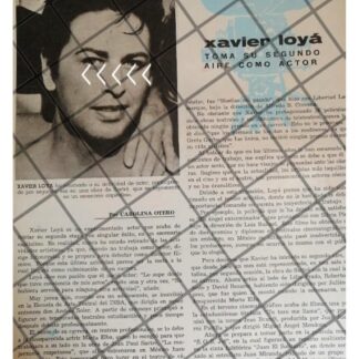 AFICHE ANTIGUO EL ACTOR XAVIER LOYA SUS INICIOS 1969