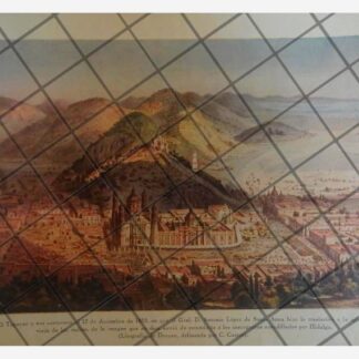 LITOGRAFIA ANTIGUA 1938 CERRO DEL TEPEYAC AÑO 1853