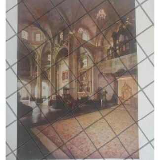LITOGRAFIA ANTIGUA 1938 INTERIOR DE BASILICA DE GUADALUPE