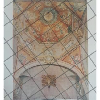 LITOGRAFIA ANTIGUA 1938 CUPULA DE BASILICA DE GUADALUPE