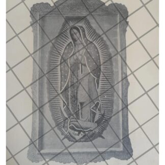 GRABADO ANTIGUO 1938 VIRGEN DE GUADALUPE DE 1750