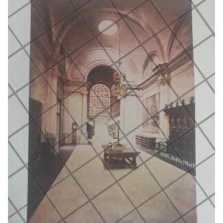 LITOGRAFIA ANTIGUA SACRISTIA LA BASILICA DE GUADALUPE 1938