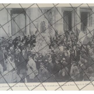 AFICHE RETRO PROCESION. VIRGEN DE SAN NICOLA, ITALIA 1938