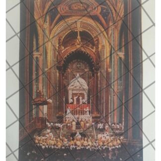 LITOGRAFIA ANTIGUA COLEGIATA CATEDRAL DE GUADALUPE 1938