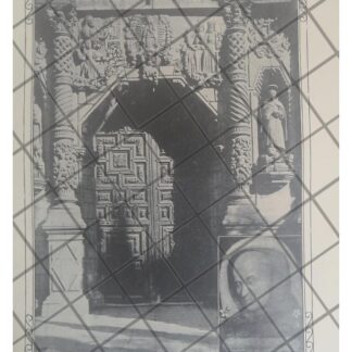 GRABADO ANTIGUO PUERTA DE CATEDRAL DE ZACATECAS 1938