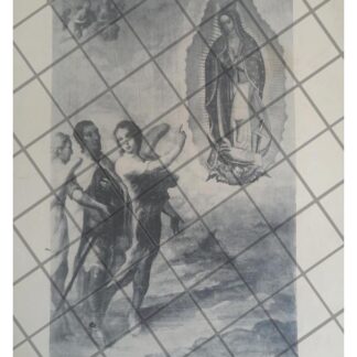 LITOGRAFIA ANTIGUA PRIMERA APARICION A JUAN DIEGO 1938
