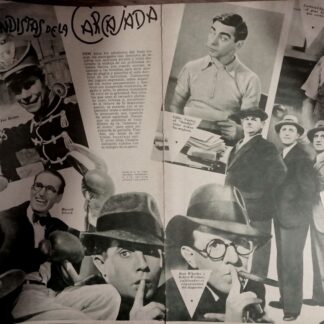CARTEL ANTIGUO ACTORES COMEDIANTES DE HOLLYWOOD 1930