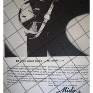 CARTEL PUBLICITARIO RETRO RELOJES MIDO OCEAN STAR 1962 /6