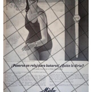 CARTEL PUBLICITARIO RETRO RELOJES MIDO OCEAN STAR 1965 /4