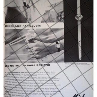 CARTEL PUBLICITARIO RETRO RELOJES MIDO OCEAN STAR 1964 /3