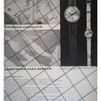 CARTEL PUBLICITARIO RETRO RELOJES MIDO OCEAN STAR 1966