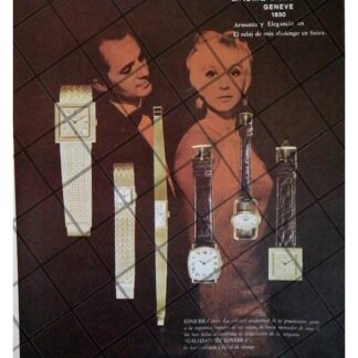 CARTEL PUBLICITARIO RETRO RELOJES BAUME & MERCIER 1968 /5