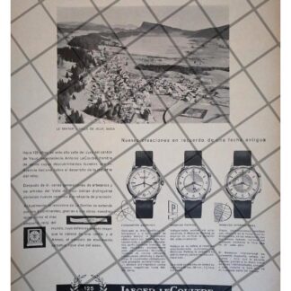 CARTEL RETRO 1959 RELOJES JAEGER LECOULTRE 1958 /RARO