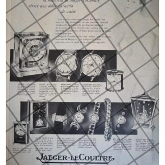 CARTEL RETRO RELOJES JAEGER LECOULTRE 1958 /RARO