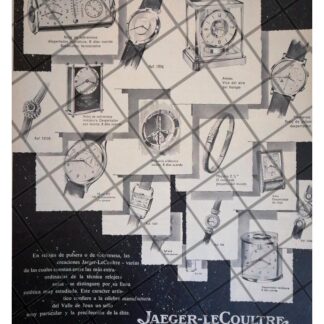 CARTEL RETRO RELOJES JAEGER LECOULTRE 1954 /RARO