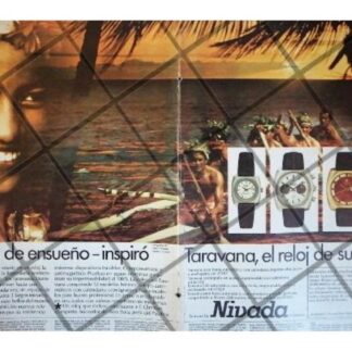 CARTEL RETRO RELOJES NIVADA GRENCHEN TARAVANA 69