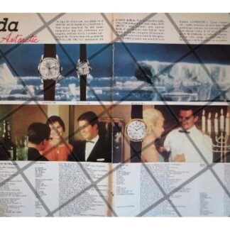 CARTEL PUBLICITARIO RETRO RELOJES NIVADA ANTARTIC 1962