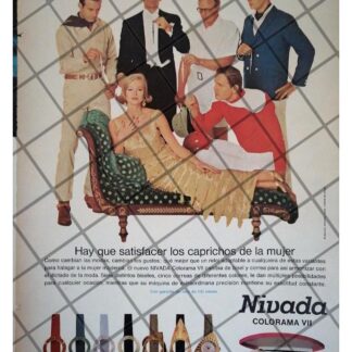 CARTEL PUBLICITARIO RETRO 1963 RELOJES NIVADA COLORAMA 7