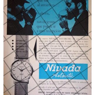CARTEL PUBLICITARIO RETRO RELOJES NIVADA ACUAMATIC 1959