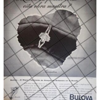 CARTEL PUBLICITARIO RETRO RELOJES BULOVA FASCINATION 1962