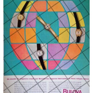 CARTEL PUBLICITARIO RETRO RELOJES BULOVA 1963 /3