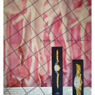 CARTEL PUBLICITARIO RETRO RELOJES BULOVA 1957