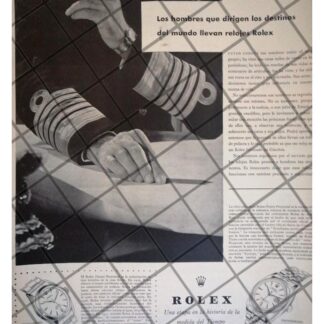 CARTEL PUBLICITARIO RETRO RELOJES ROLEX Y LA REALEZA 1955
