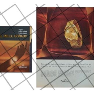 CARTEL RETRO RELOJES OMEGA SEAMASTER Y FOLLETO 1964