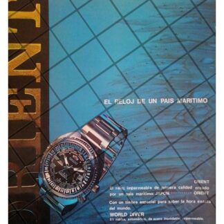 CARTEL PUBLICITARIO RETRO RELOJES ORIENT WORLD DIVER