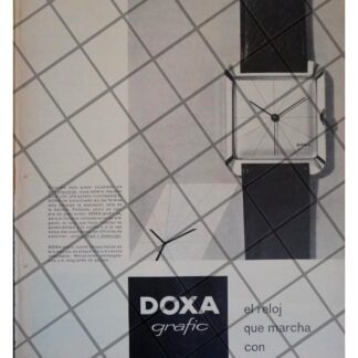 CARTEL PUBLICITARIO RETRO RELOJES DOXA GRAFIC 1957 1RA ED.