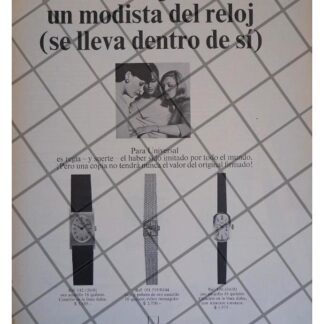 CARTEL PUBLICITARIO RETRO RELOJES UNIVERSAL GENEVE 1967