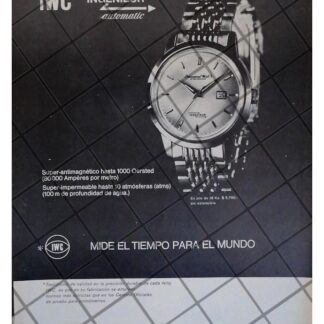 CARTEL PUBLICITARIO RETRO RELOJES INTERNATIONAL WATCH /3