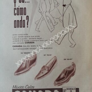 CARTEL ANTIGUO ZAPATERIAS CANADA 1959 /825