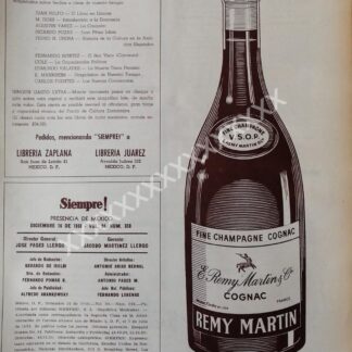 CARTEL ANTIGUO ORIGINAL COG-NA-C REMI MARTIN 1958 ETC