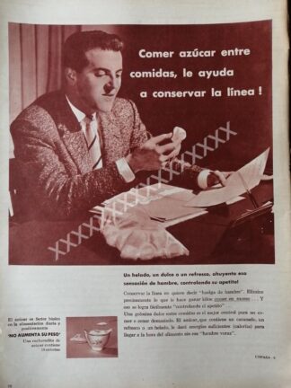 CARTEL ANTIGUO CAMPAÑA PROCONSUMO DE AZUCAR 1959 /828