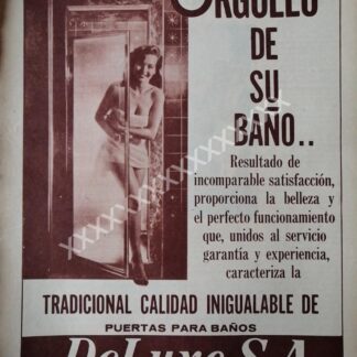 CARTEL ANTIGUO TIENDAS DELUXE.S.A 1959 BAÑOS