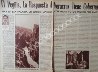 CARTEL ANTIGUO ORIGINAL DE JESUS ROHANA Y CAÑON DEL PEGUIS, 1955
