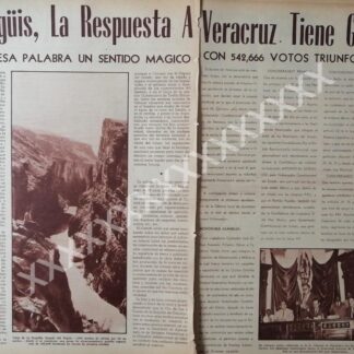 CARTEL ANTIGUO ORIGINAL DE JESUS ROHANA Y CAÑON DEL PEGUIS, 1955