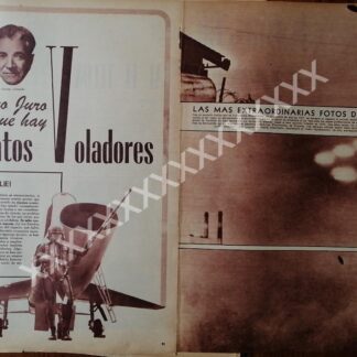 CARTEL ANTIGUO ORIGINAL DE GEORGE ADAMSKI Y LOS OVNIS 1956