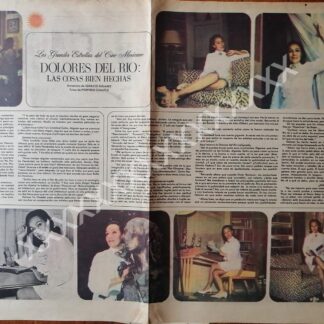 CARTEL ANTIGUO ORIGINAL DE DE DOLORES DEL RIO 1960s /CUAUTLE