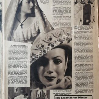 NOTA PRENSA ANTIGUA 1936 DOLORES DEL RIO Y MAS /FEP