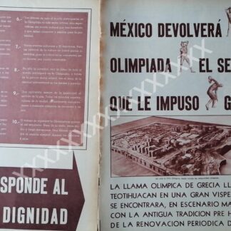 NOTA PRENSA ANTIGUA 1967 CONSTRUYEN VILLA OLIMPICA