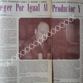 CARTEL ANTIGUO ENTREVISTA. JORGE DE LA VEGA DOMINGUEZ 67