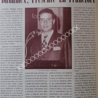 CARTEL ANTIGUO AGUSTIN LEGORRETA CHAUVET Y BANAMEX 1967